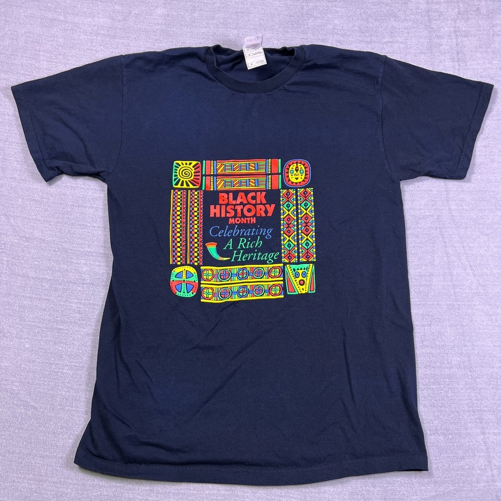 Fruit Of The Loom Men Black History Month A Rich Heritage Graphic T-Shirt Size M